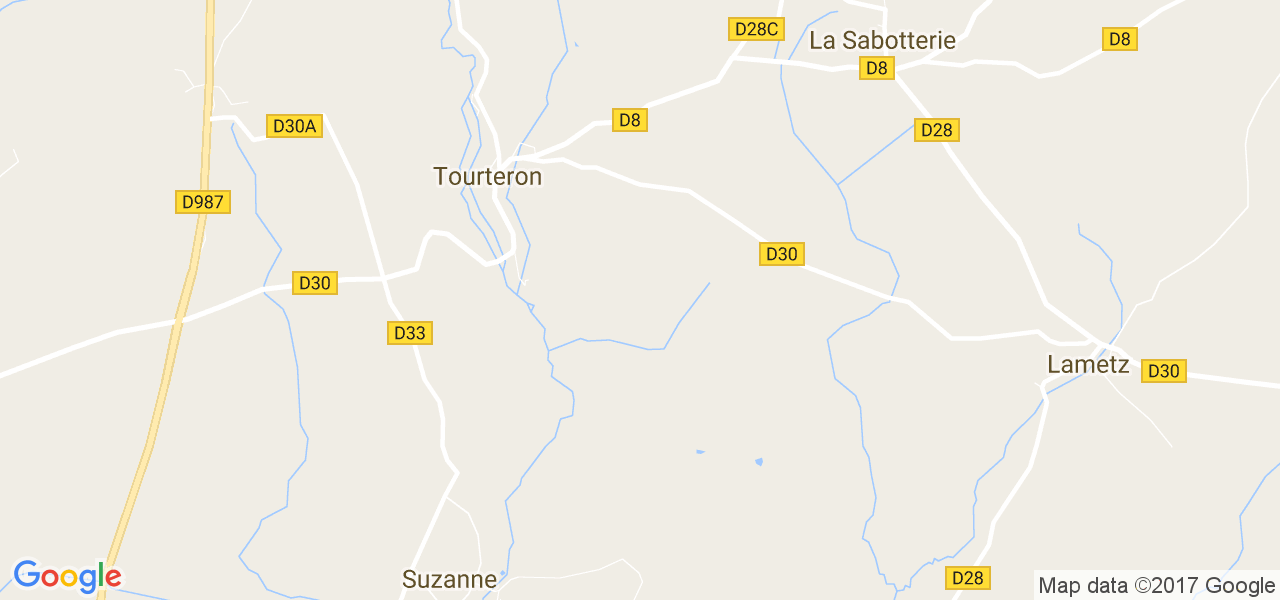 map de la ville de Tourteron