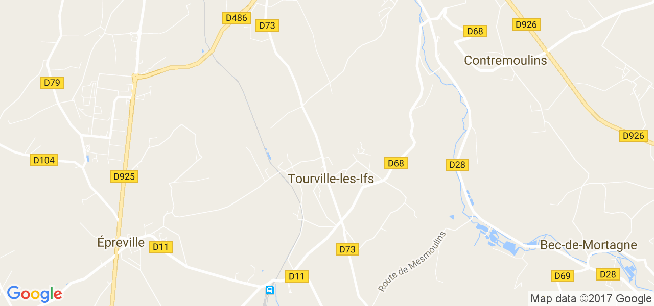 map de la ville de Tourville-les-Ifs