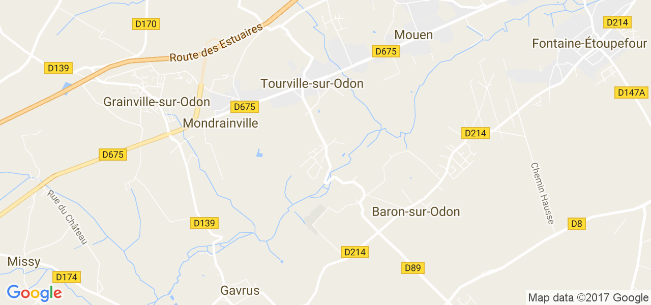 map de la ville de Tourville-sur-Odon