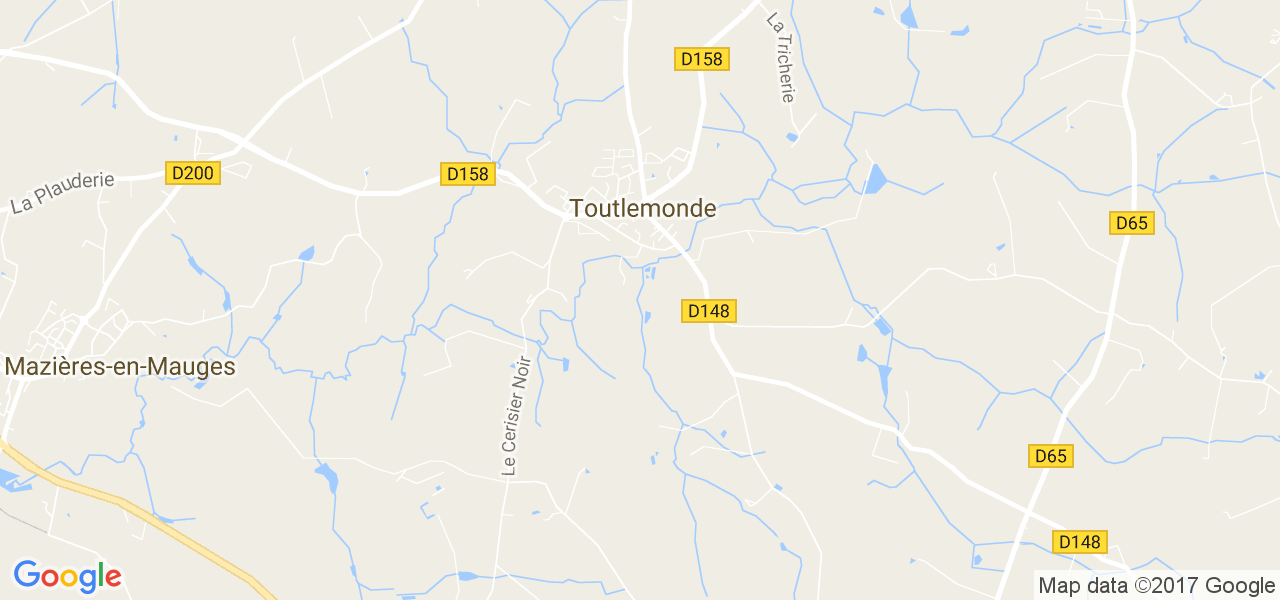 map de la ville de Toutlemonde