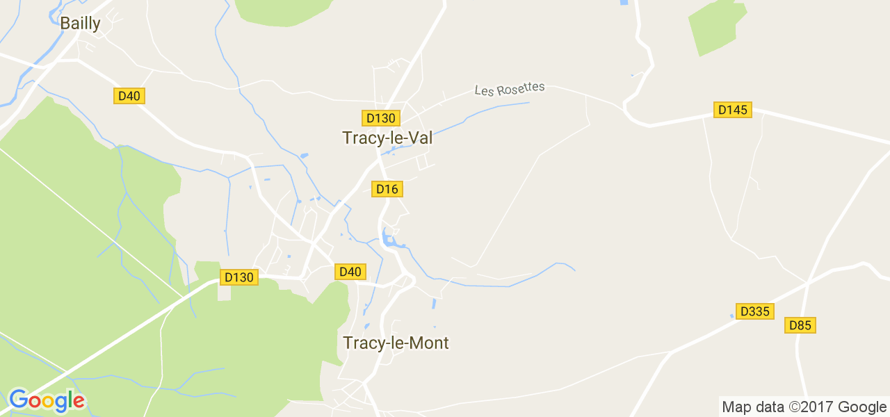 map de la ville de Tracy-le-Val