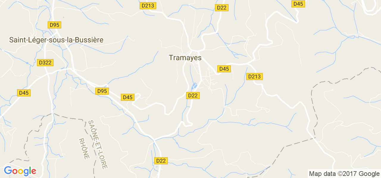 map de la ville de Tramayes