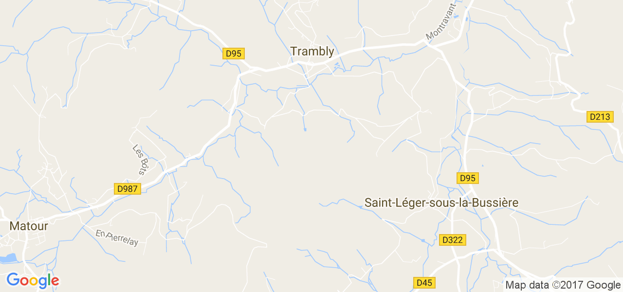 map de la ville de Trambly