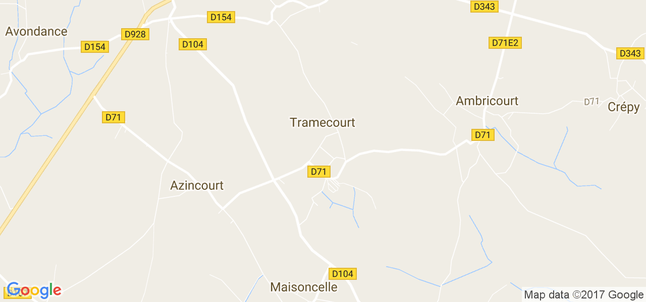 map de la ville de Tramecourt