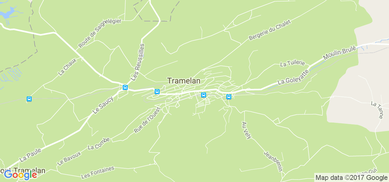 map de la ville de Tramelan