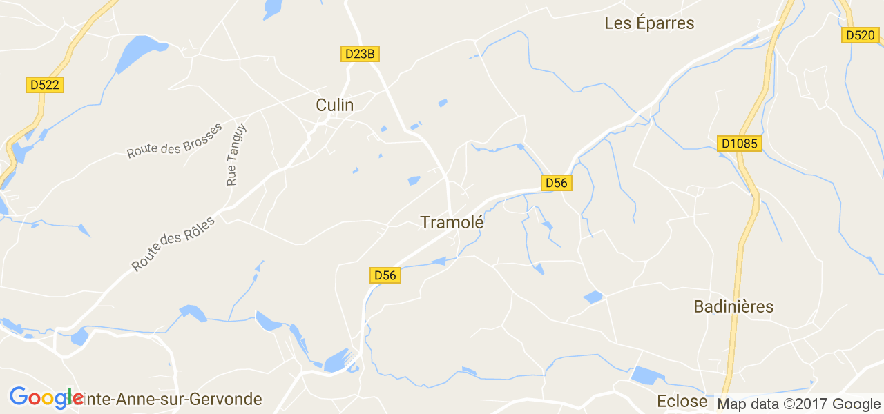 map de la ville de Tramolé