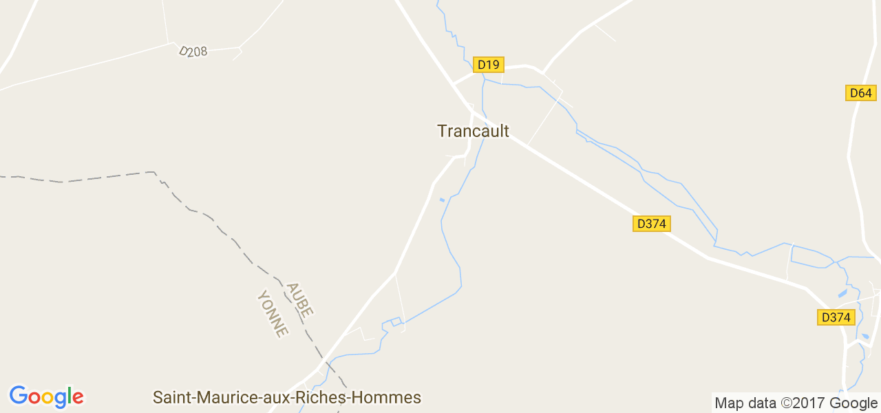 map de la ville de Trancault