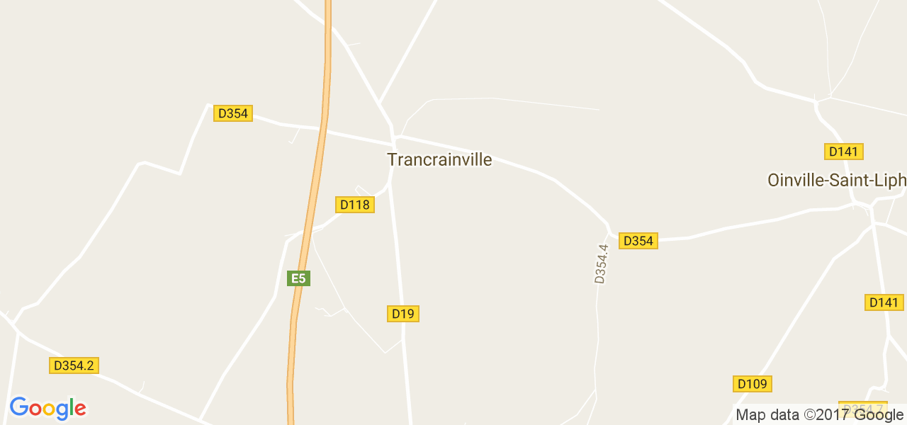 map de la ville de Trancrainville