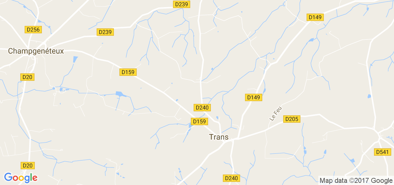 map de la ville de Trans