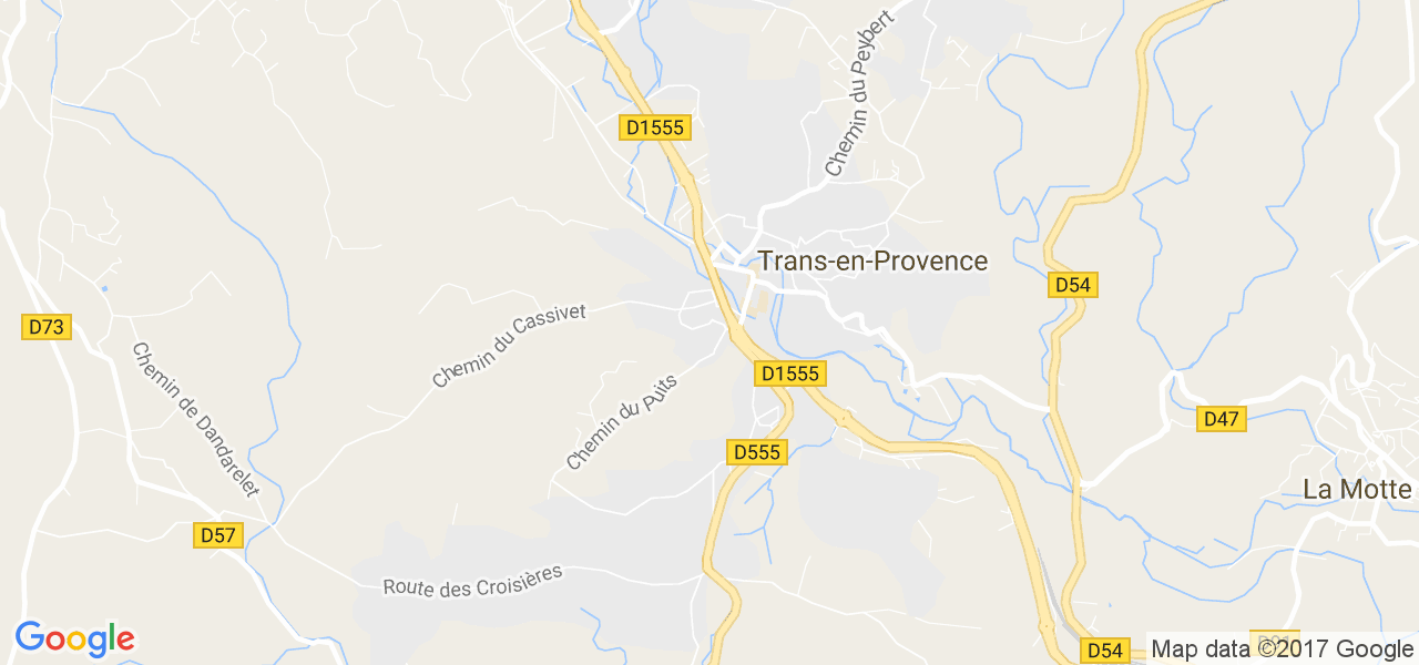 map de la ville de Trans-en-Provence