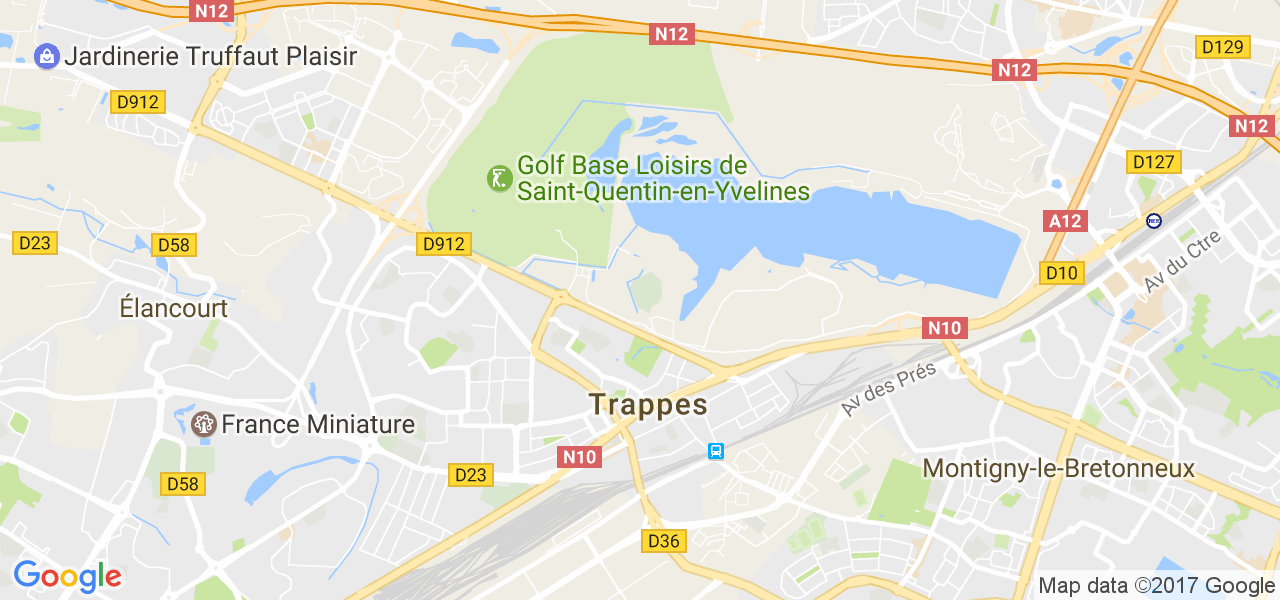 map de la ville de Trappes