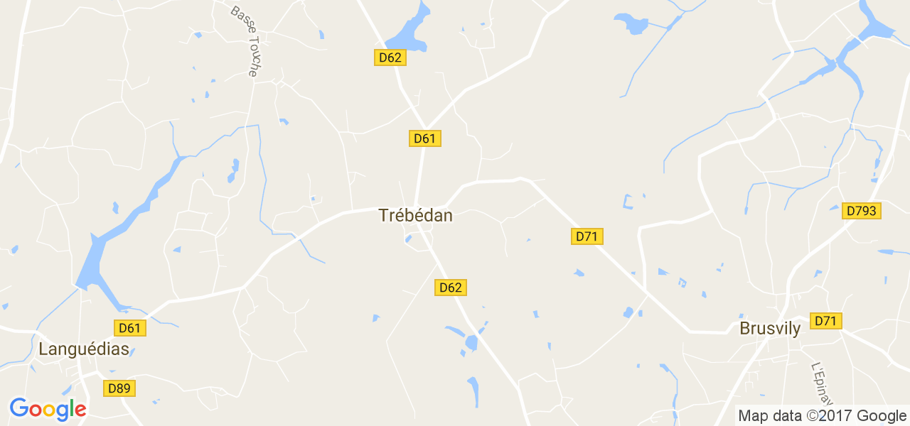 map de la ville de Trébédan