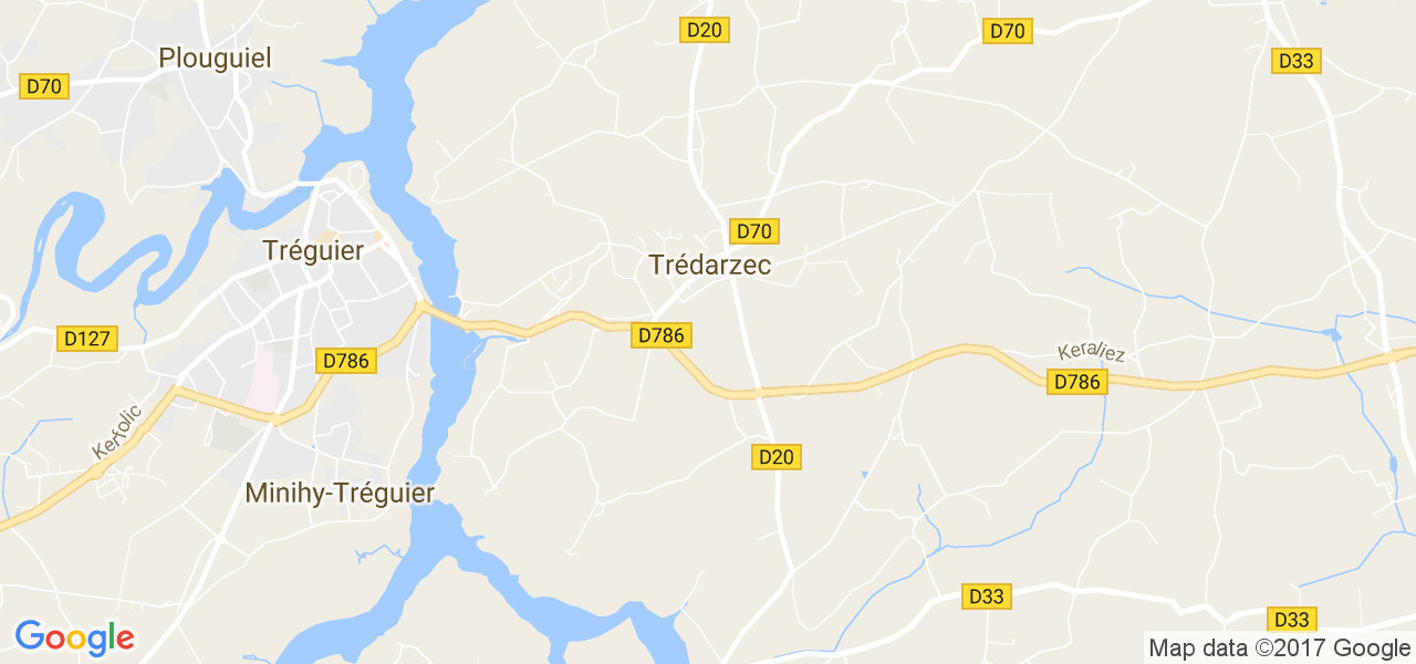 map de la ville de Trédarzec