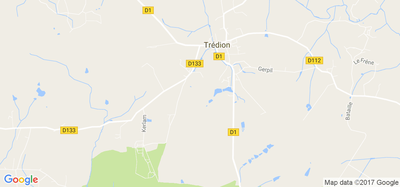 map de la ville de Trédion