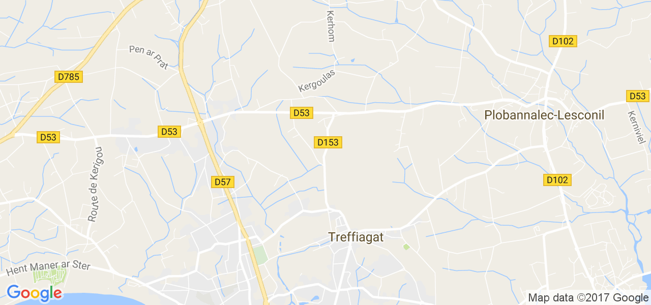 map de la ville de Treffiagat