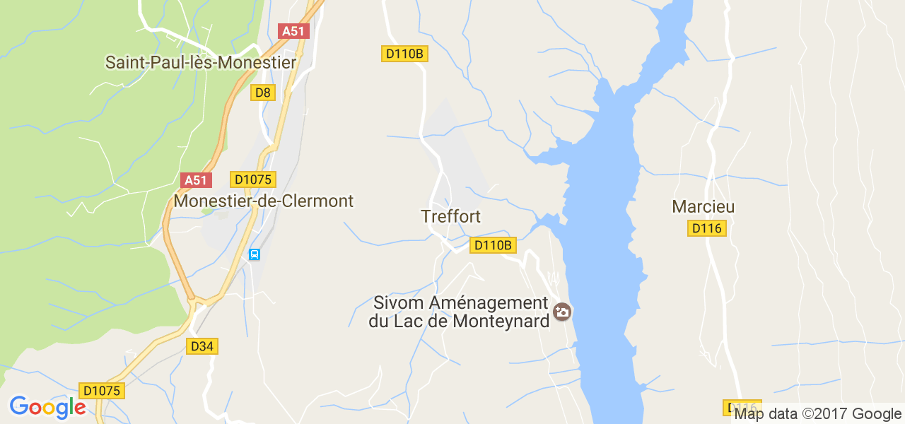 map de la ville de Treffort