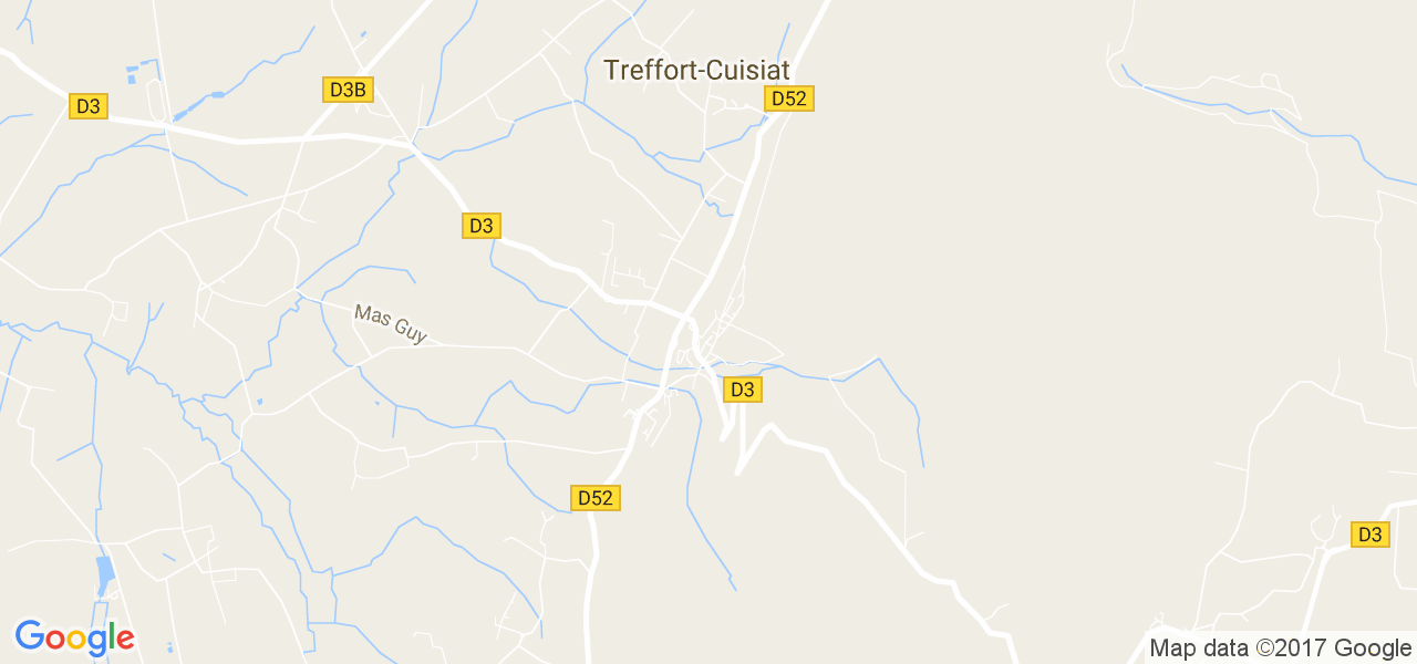 map de la ville de Treffort-Cuisiat