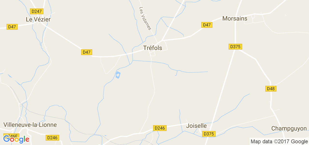 map de la ville de Tréfols