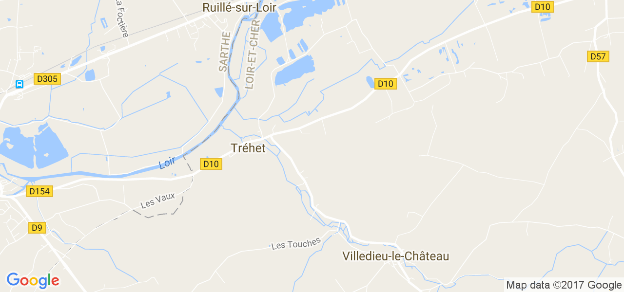 map de la ville de Tréhet