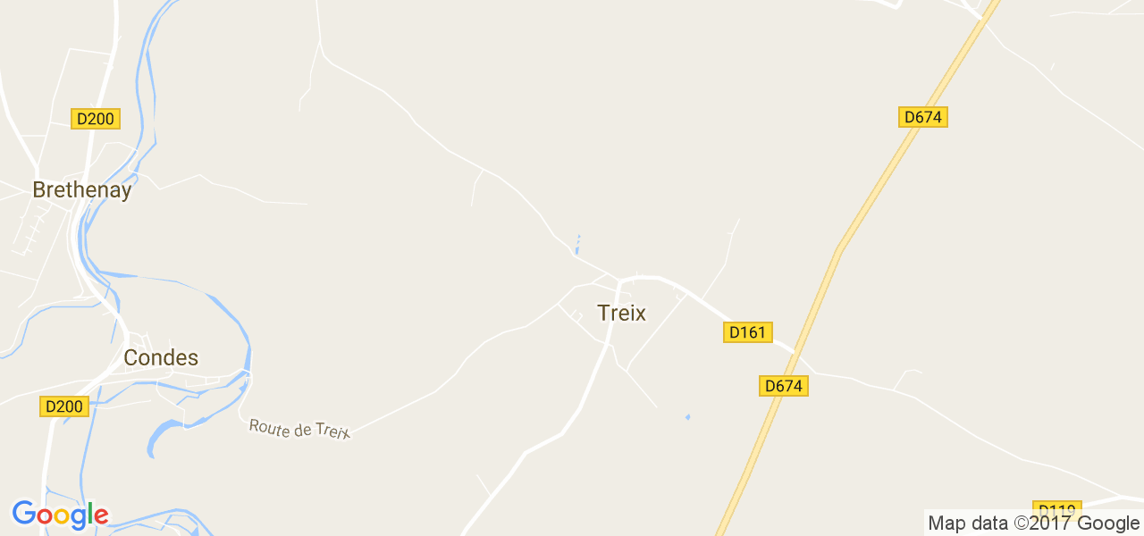 map de la ville de Treix