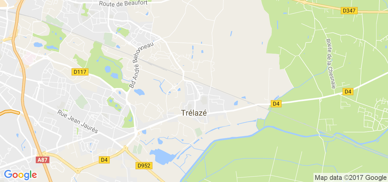 map de la ville de Trélazé