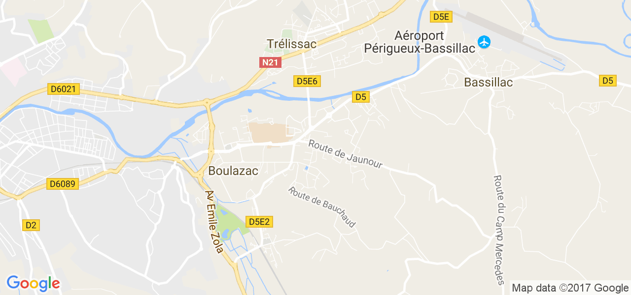 map de la ville de Trélissac