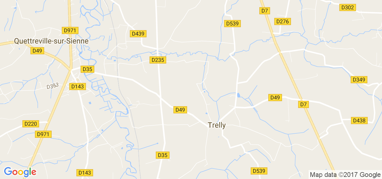 map de la ville de Trelly