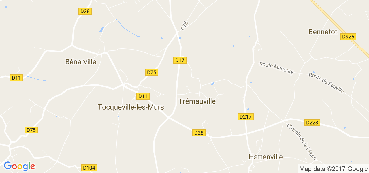 map de la ville de Trémauville