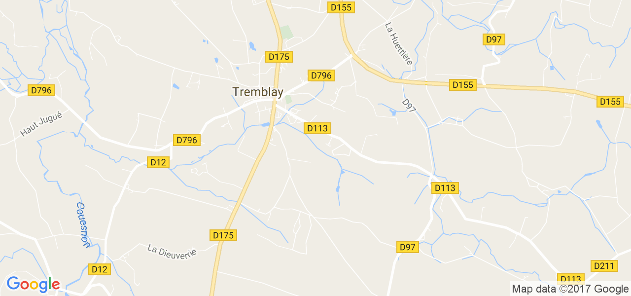 map de la ville de Tremblay