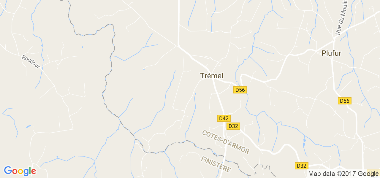 map de la ville de Trémel