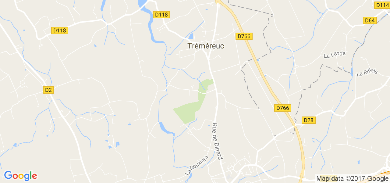 map de la ville de Tréméreuc