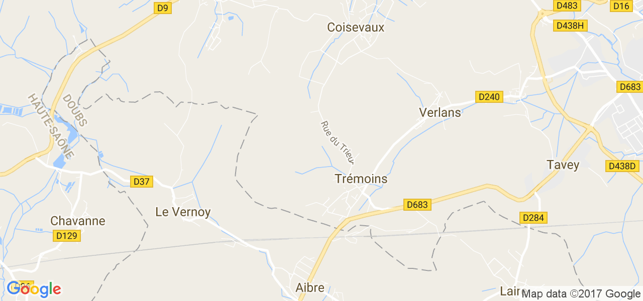 map de la ville de Trémoins