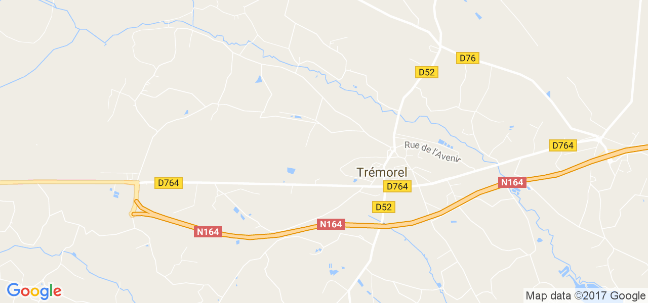 map de la ville de Trémorel