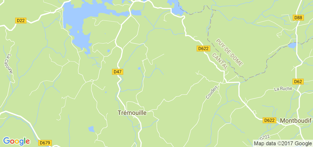 map de la ville de Trémouille