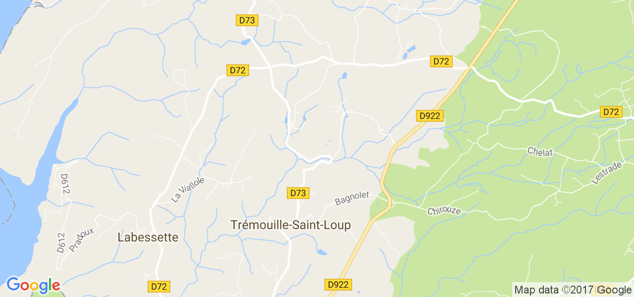 map de la ville de Trémouille-Saint-Loup