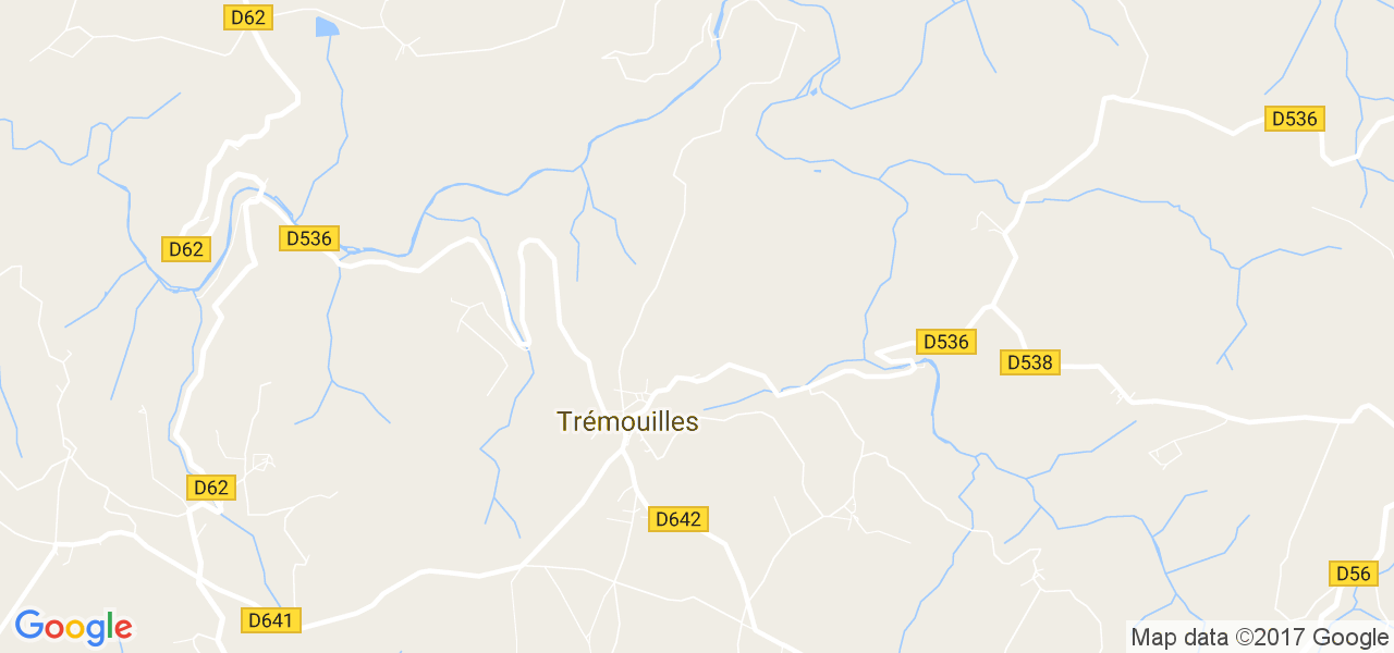 map de la ville de Trémouilles