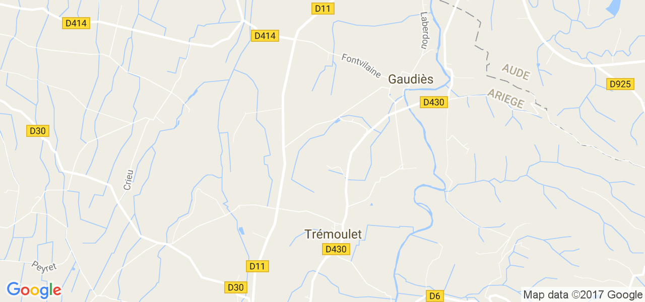 map de la ville de Trémoulet