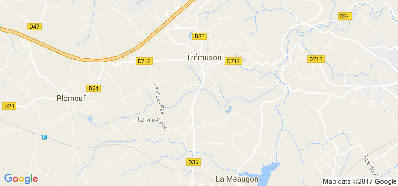 map de la ville de Trémuson