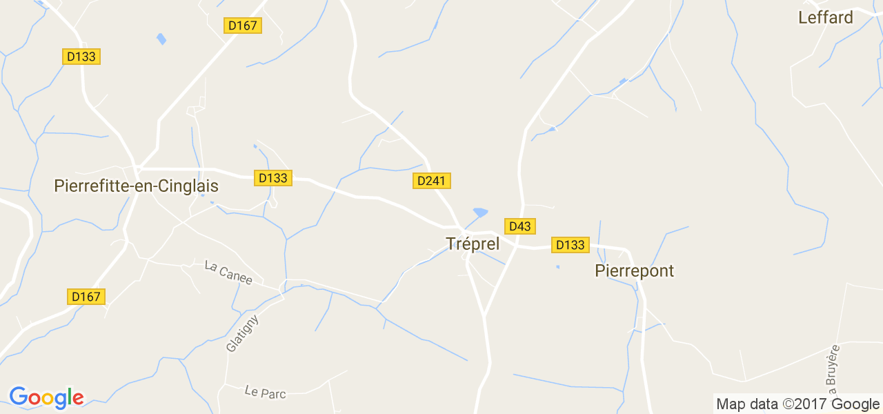 map de la ville de Tréprel