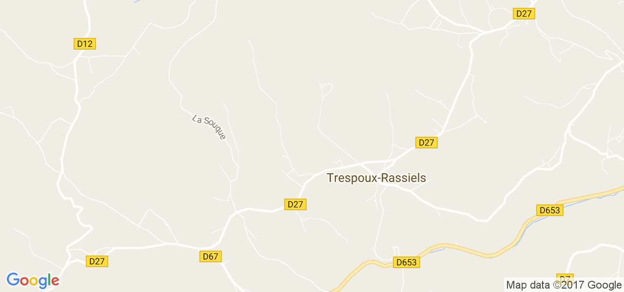 map de la ville de Trespoux-Rassiels