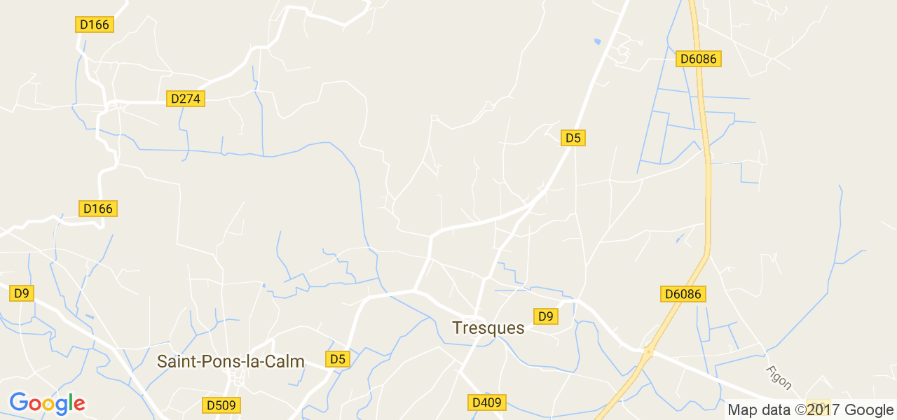 map de la ville de Tresques