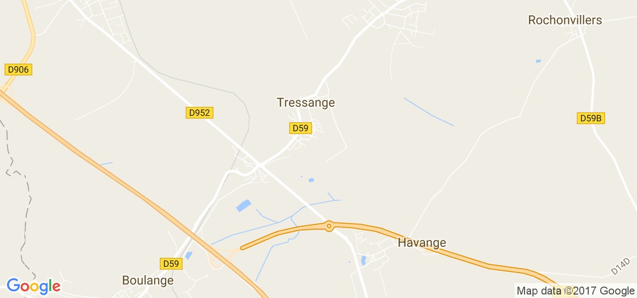 map de la ville de Tressange