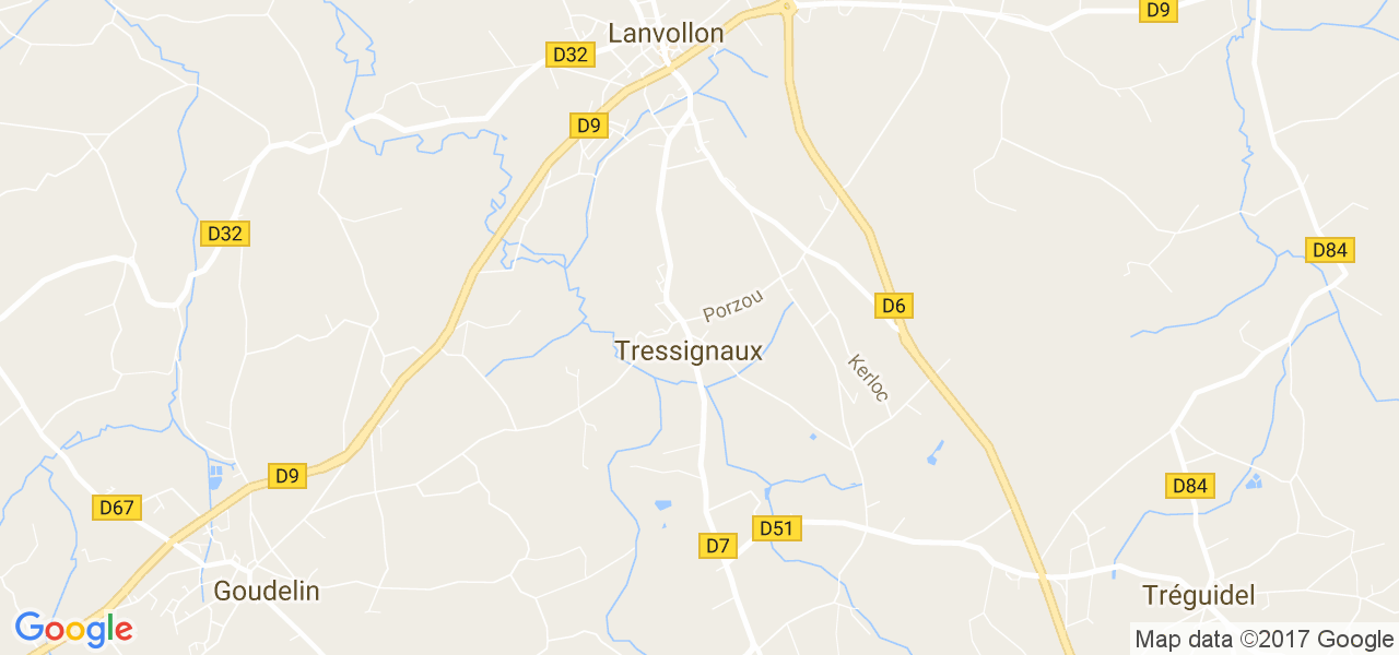 map de la ville de Tressignaux