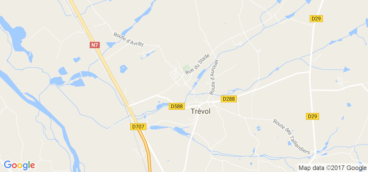 map de la ville de Trévol