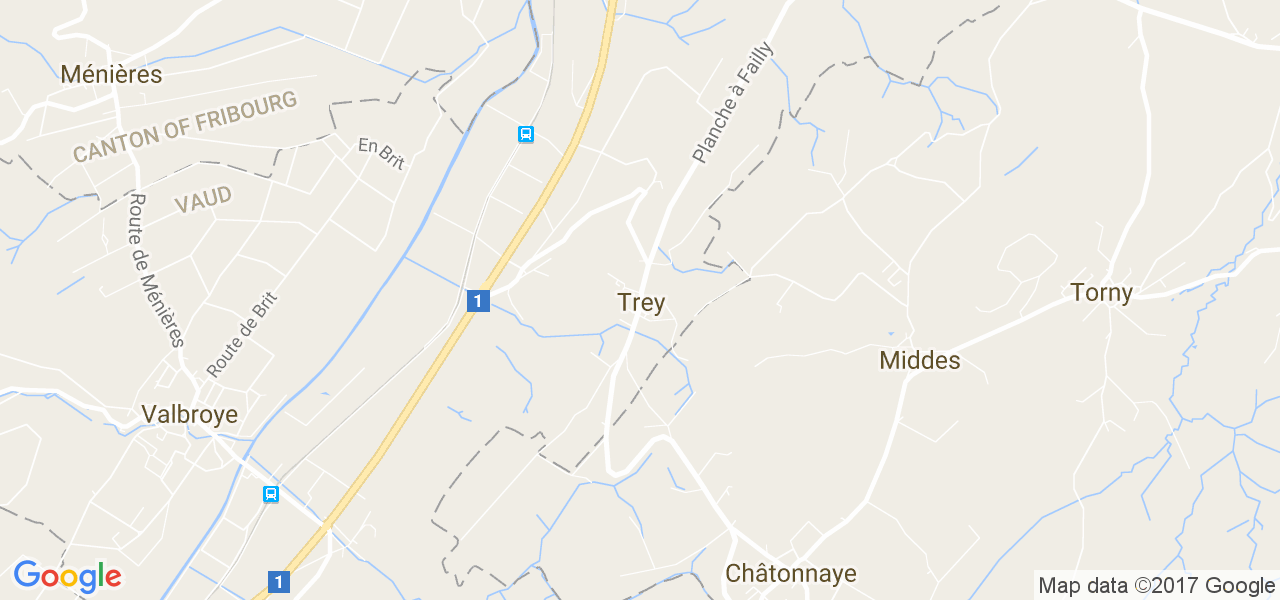 map de la ville de Trey