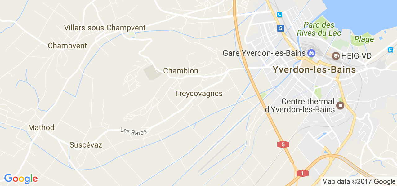 map de la ville de Treycovagnes