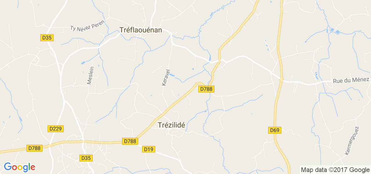 map de la ville de Trézilidé