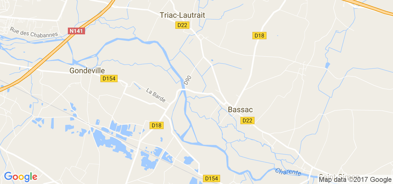 map de la ville de Triac-Lautrait