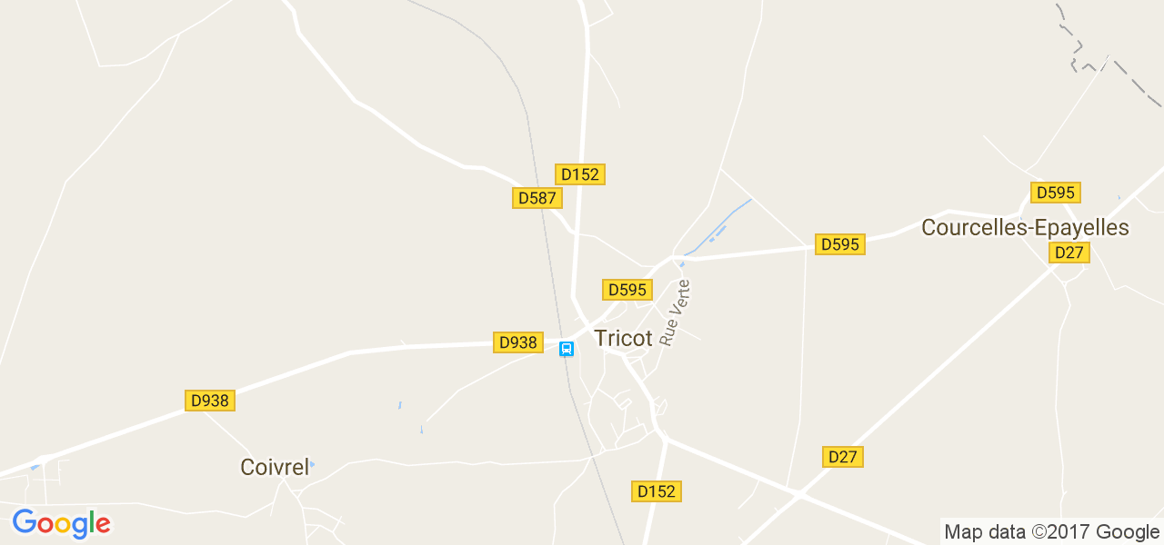 map de la ville de Tricot