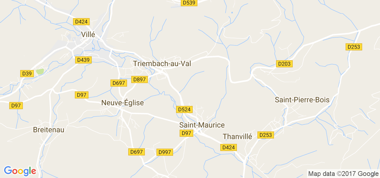 map de la ville de Triembach-au-Val